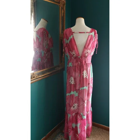 NWT Anthropologie Hutch Yael Sleeveless Maxi Dress Colorful Floral Boho XL - Picture 9 of 16